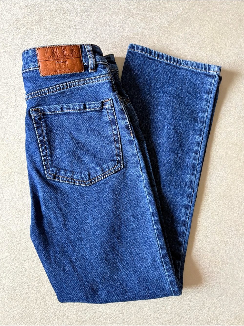 Weekend Max Mara Straight Cropped Flare Jeans Medium Wash Size 8